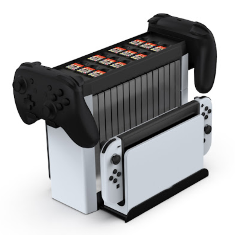 Support de rangement pour interrupteurs pour Switch Dobe TNS-19051B - Noir/Blanc · Smarty Paris